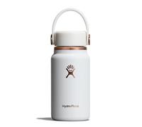 Hydro Flask - Micro Hydro 200 ml (6.7 oz) - Mini frasco aislado y a prueba de fugas con correa de clip - Mantiene frío o caliente hasta 7 h - Compacto y duradero - Chalk White