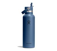 Hydro Flask Botella de agua Standard Flex Straw Cap – Acero inoxidable, Aislada 620 ml Gris