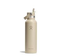 Hydro Flask Botella Standard Flex Straw Cap 621 ml, acero inoxidable, mantiene frío 24 h, Beige