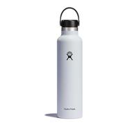 Hydro Flask - Standard Mouth - Botella de Agua 709 ml (24 oz) - Acero Inoxidable con Aislamiento al Vacío y Tapa a Prueba de Fugas y Revestimiento en Polvo - Standard Mouth - White