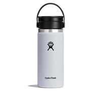 Hydro Flask - Coffee Flask - de Café de Viaje 473 ml (16 oz) - Taza de Viaje de Acero Inoxidable con Aislamiento al Vacío y Tapa a Prueba de Fugas - Wide Mouth - White