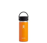 HYDRO FLASK - Termo Café para Llevar 473 ml, Taza Térmica, Vaso Isotérmico de Acero Inox, Aislamiento al Vacío, Tapón Antifugass Flex Sip, Libre de BPA, Apertura Ancha, Clementine