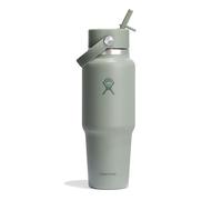 Botella térmica Hydro Flask Wide Flex Straw Travel Bottle 32 Oz Color: verde/gris