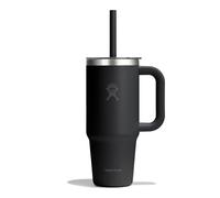 Hydro Flask - Travel Tumbler 710 ml (24 oz) | Tapa con pajita a presión - Acero inoxidable - Aislamiento al vacío de doble pared - Antisalpicaduras - Black