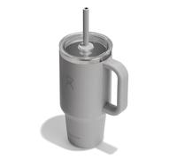 Hydro Flask - Travel Tumbler 936 ml (32 oz) Con tapa de presión con popote transparente - Acero inoxidable - Aislamiento al vacío de doble pared - Resistente a salpicaduras - Birch