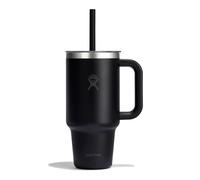 Hydro Flask - Travel Tumbler 946 ml (32 oz) | Tapa con pajita a presión - Acero inoxidable - Aislamiento al vacío de doble pared - Antisalpicaduras - Black