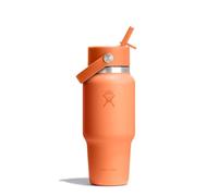 Hydro Flask - Wide Flex Straw Travel Bottle 710ml (24 oz) - Étanche, isolée, compatible porte-gobelet - Garde les boissons froides 24 h - Bouchon à paille flexible - Nectar Orange