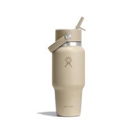Hydro Flask - Wide Flex Straw Travel Bottle 710ml (24 oz) - Étanche, isolée, compatible porte-gobelet - Garde les boissons froides 24 h - Bouchon à paille flexible - Oat