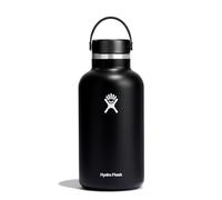 Hydro Flask - Wide Mouth - Botella de Agua 1893 ml (64 oz) - Acero Inoxidable con Aislamiento al Vacío y Tapa a Prueba de Fugas y Revestimiento en Polvo - Wide Mouth - Black