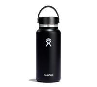 Hydro Flask - Wide Mouth - Botella de Agua 946 ml (32 oz) - Acero Inoxidable con Aislamiento al Vacío y Tapa a Prueba de Fugas y Revestimiento en Polvo - Wide Mouth - Black
