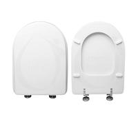 HYDRO HOME - Asiento para inodoro Ginebra G.S.I. Facis de madera recubierta de resina de poliéster blanco