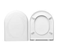 HYDRO HOME Ideal Standard Esedra - Asiento de inodoro, Tapa del Inodoro de Plástico Termoendurecible, con Bisagras Ajustables, Eje de Inodoro, Color Blanco, Fabricado en Italia