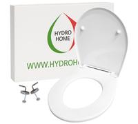 HYDRO HOME Tapa de inodoro compatible con Globo Serie Arianna, tapa de inodoro de plástico termoestable, bisagras ajustables, fijación desde abajo, asiento de inodoro, fabricado en Italia