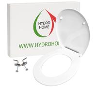 HYDRO HOME Tapa de inodoro compatible Rak Ceramics Serie Karla, tapa de inodoro de plástico termoestable, bisagras de acero ajustables, fijación desde abajo, asiento de inodoro, fabricado en Italia