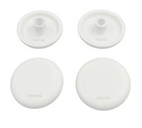 HYDRO HOME Tapa WC compatible con Ideal Standard Conca MDF ECO con bisagras inclinadas, madera lacada (Blanco, Redondo/plástico)