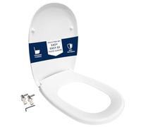 HYDRO HOME Tapa WC Pozzi Ginori Easy y Easy 02 como la original, asiento de inodoro en material termoestable, tapa de váter con bisagras de fijación superior, MADE IN ITALY (CIERRE CLASICO)