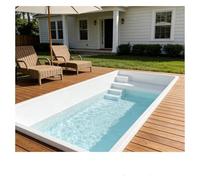 Hydro Massage - Piscina acrílica modular sobre el suelo de 3 m | Piscina de hidroterapia acuática relajante con interfaz de control digital de chorros de agua de alto volumen y sistema de