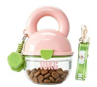 Hydro Paw Dispenser - Botella portátil para mascotas, alimentador de agua a prueba de fugas de 7.3 pulgadas con correa de transporte, diseño de prensa, listo para viajar, herramienta de hidratación al