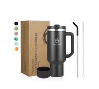 hydro2go Taza Térmica con Pajita, 1200 ml, Caliente 10 h/Fría 12 h, Sin BPA, Apta para Lavavajillas - Taza de Viaje