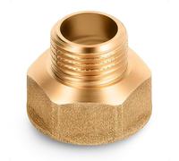HYDROBIL Acoplamiento de Reducción BSP de Latón | 3/4"x 1/2" Rosca | para Agua Caliente Sanitaria y Calefacción Central | Mejora de la Instalación de Tuberías | Resistente a Daños Mecánicos