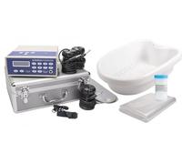 HydroCleanse Set Desintoxicación Iónica Profesional - Limpiador de Pies con Electrólisis, Maletín de Aluminio, Bañera, Sal y Bobinas Recambio Incluidos