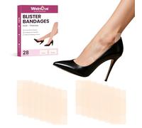 Hydrocolloid Blister Bandages for High Heels - 28ct - Welnove Water Resistant Adhesive Blister Pads for Heel, Feet,Toe - Gel Blister Protection for Calluses, Cuts, Bunion, Shoes, Travel Essentials