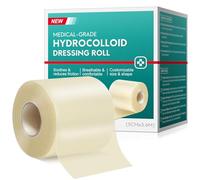 Hydrocolloid Roll 5cmx3.6m, Parches Cicatrizantes Impermeables Ultrafinos, Apósito Hidrocoloide Rollo Autoadhesivos, Silicone Scar Sheets para Reducir Cicatrices y Acelerar la Recuperación