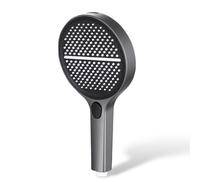 HydroEase Air-Boost 5.9" High-Pressure Handheld Shower Head, 4 Spray Modes with Hose & Adjustable Bracket, Universal Fit, Self-Cleaning Silicone Nozzles, Tool-Free Installation (Gray,Set A)