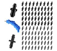 Hydrogarden 100 Tapones De Riego por Goteo Riego por Goteo Piezas con 1 Herramienta De Perforación De Orificios para Suministros De Tubería De Manguera De Jardín Doméstico