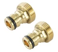 Hydrogarden 2 piezas de manguera de jardín acoplamiento rápido 1 pulgada latón rosca exterior boquilla manguera adaptador de acoplamiento rápido