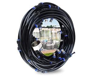 Hydrogarden Kit Nebulizador Terraza, 18M Boquilla Kit de Riego Automático Sistema de Nebulización Refrigeración con Manguera Duradera y Boquillas Extraíbles para Jardín Terraza Invernadero