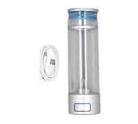 Hydrogen Generator Water Cup Portable Hydrogen Rich Water Bottle with High Concentration 2000 to 6000ppb for Home Office Fitness Travel Made of PCTG Pt 350ml (Plata)