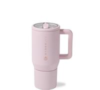 HydroJug Kids - Botella de agua aislada de 20 onzas con pajilla abatible y asa, a prueba de fugas y duradera, perfecta para la escuela, deportes, almuerzo, viajes y campamento, arena rosa