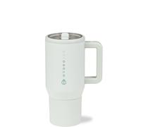 HydroJug Traveler - Botella de agua de 20 oz con asa y pajita abatible - Se adapta al portavasos, vaso resistente a fugas, reutilizable, con aisl