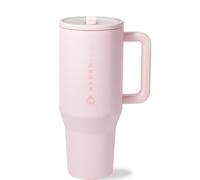 HydroJug Traveler - Botella de agua de 32 onzas con asa y popote abatible, cabe en el portavasos, vaso resistente a fugas, reutilizable, aislado, acero inoxidable y base de goma, regalos para mujeres
