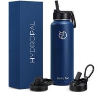 Hydropal Botella Agua Acero Inoxidable - Botella Termica de 500ml 750 ml 1 L 1,2 L 1,9L con Pajita y 2 Tapas - Termo de Doble Pared Sin BPA - Boca Ancha a Prueba de Fugas - Para Lavavajillas