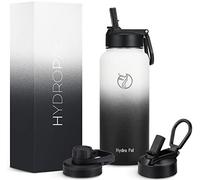 Hydropal Botella Agua Acero Inoxidable - Botella Termica de 500ml 750 ml 1 L 1,2 L 1,9L con Pajita y 2 Tapas - Termo de Doble Pared Sin BPA - Boca Ancha a Prueba de Fugas - Para Lavavajillas