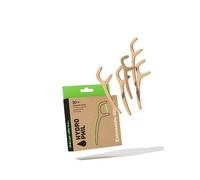 HYDROPHIL - Palillos de hilo dental de bambú - Palillos dentales para limpieza dental - Soporte vegano para hilo dental - Palillos dentales para adultos y niños (20)
