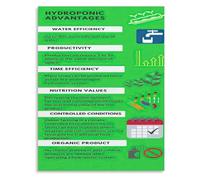 Hydroponic Gardening Benefits Poster for Greenhouse Decor(2)