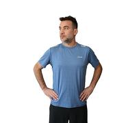 HYDROSPHERE® Camiseta Celeste Técnica Hombre - Tecnología HYDROFLOW, Antimicrobiana, Sostenible y de Secado Rápido (FR/ES, Letras, XL, 1)