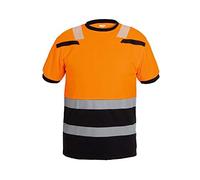 Hydrowear 040465OB-M TULSA Trendy High Visible Line - Camiseta de manga corta, color naranja y negro, talla M