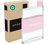 Hydrte Botella de agua Clear - Botella de agua profesional y bonita para viajar, delgada, ligera y sin BPA, ideal para viajar y para la hidratación diaria (Champagne Pink, 480 ml)