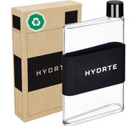 Hydrte Botella de agua Clear - Botella de agua profesional y bonita para viajar, delgada, ligera y sin BPA, ideal para viajar y para la hidratación diaria (Nero Black, 480 ml)