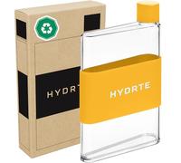 Hydrte Botella de agua Clear - Botella de agua profesional y bonita para viajar, delgada, ligera y sin BPA, ideal para viajar y para la hidratación diaria (Mango Yellow, 480 ml)