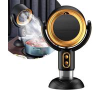 HYDZSWZX Ventilador de Humo Puff Hide extraíble y Lavable, Ventilador portátil Smokeaway The Blaze for Humo, Ventilador purificador de Humo de 5 V y 8 W for Fumar en Interiores(Black)