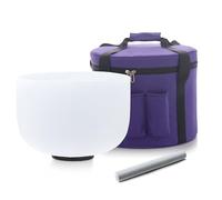 Hye-eun Cuenco grande de cristal, 35,5 cm, nota C, 432 Hz, chakra raíz, con funda de transporte para yoga, meditación, sanación, energía, yoga, espiritual