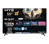HYE Pantalla inteligente QLED 4K UHD sin marco de 55 pulgadas con Wi-Fi, Bluetooth, HDMI y USB, pantalla plana elegante para sala de estar o dormitorio, televisor de 55 pulgadas 55QLEDS2008 [2025]