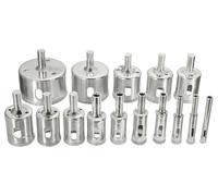 HYECHO Diamond Saw 15pcs Diamond Hole Saw Bit Set Diamond Drill Tile Hole Cutter 6-50mm