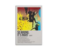 HYEDHGD MJIFEISo Wrong, It's Right By All Time Low - Póster de pared de arte vintage para decoración de habitación, póster estético para dormitorio, 30 x 45 cm, estilo sin marco