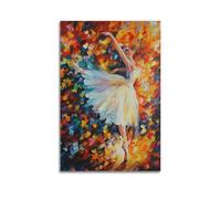 HYEDHGD Póster de ballet con la magia de Leonid Afremov, cubierta de arte vintage, decoración estética para dormitorio, sala de estar, paredes, póster estético de 30 x 45 cm, estilo sin marco